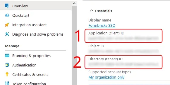 Client and Tenant ID Fields