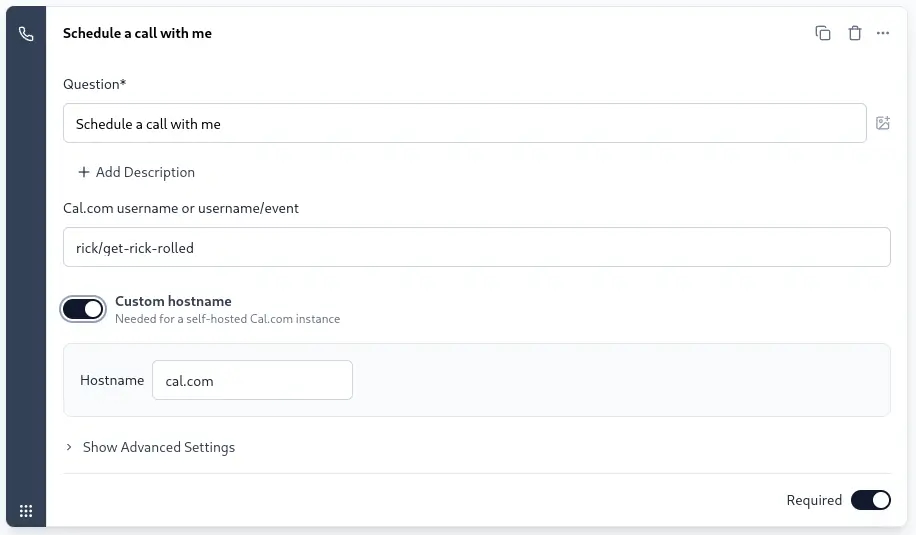 Overview of Schedule question type